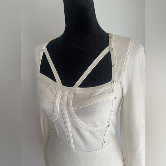 Guess by Marciano Sudded Long Sleeve Bandage Dress size M - Picture 2 of 16